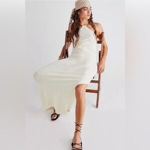Free People New! Free People FP Beach White Kristy Sweater Midi Dress Large